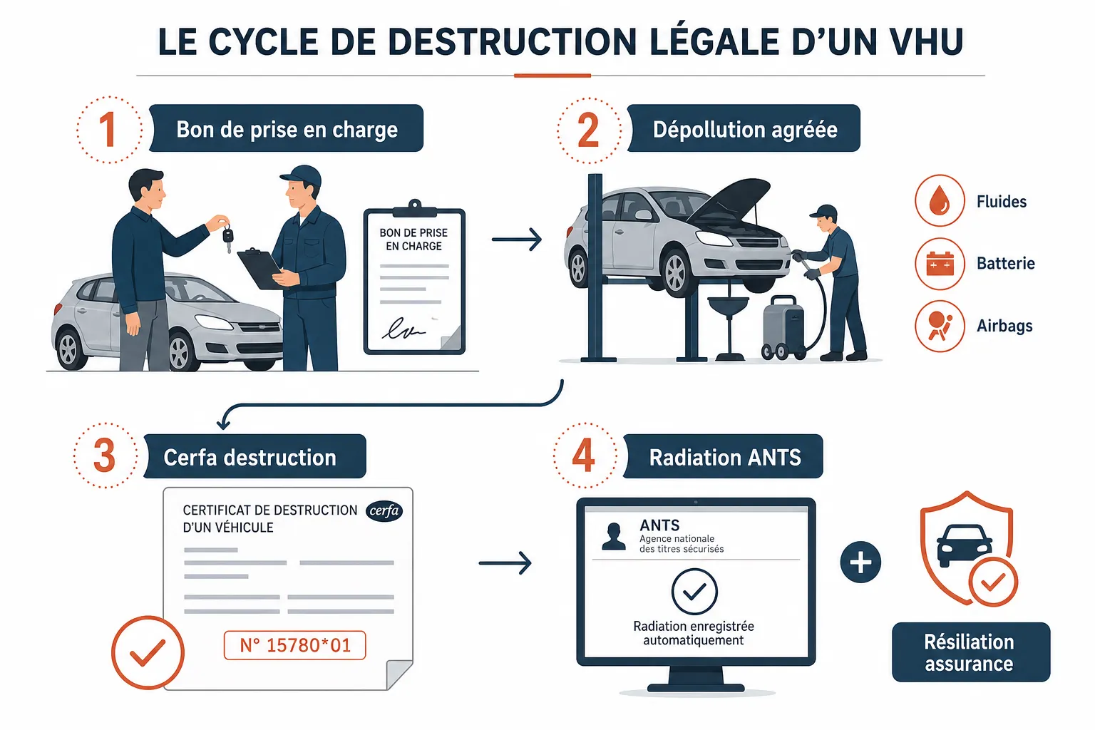 Certificat de destruction VHU : démarches et délais