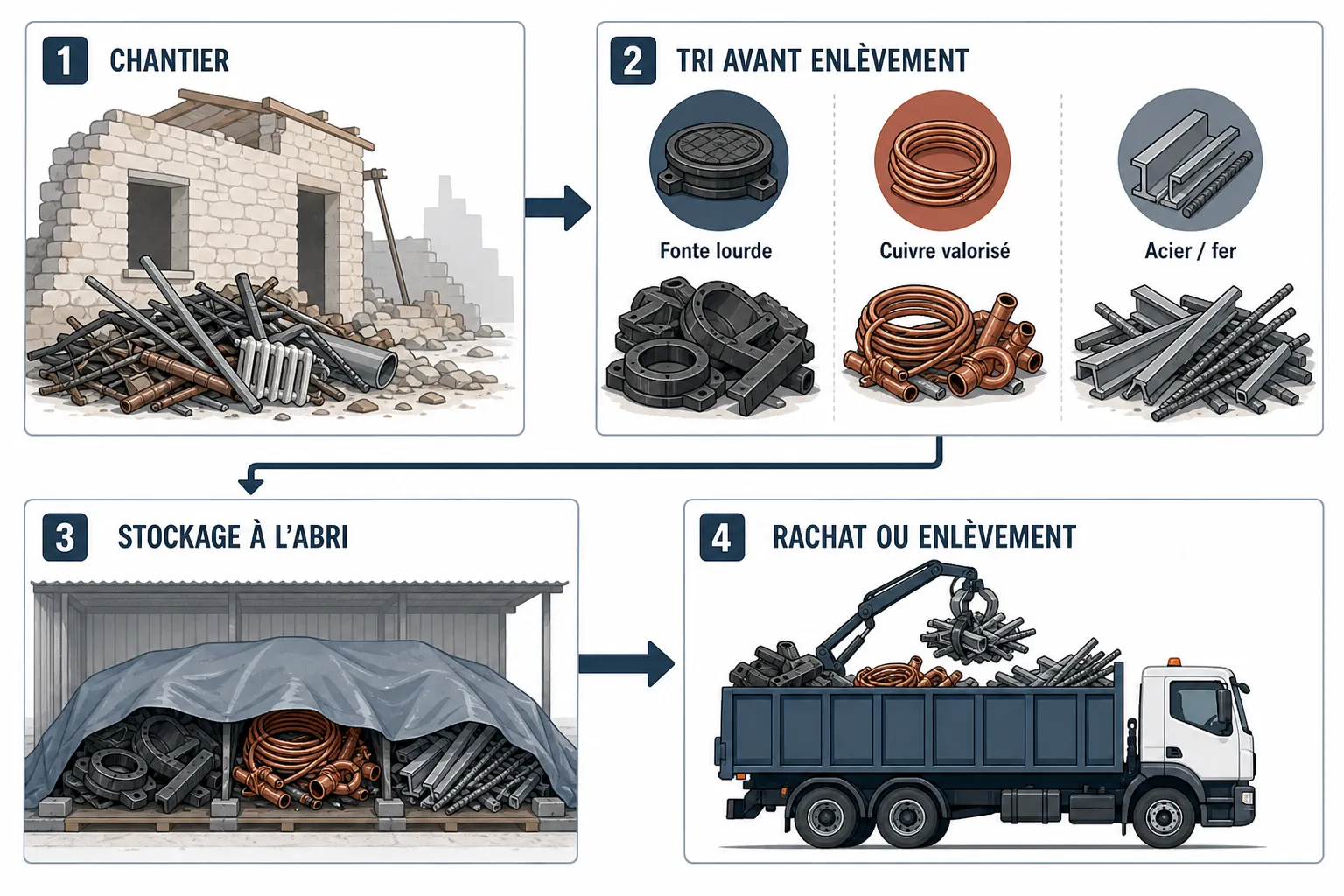Ferraille de chantier : que faire après des travaux ?