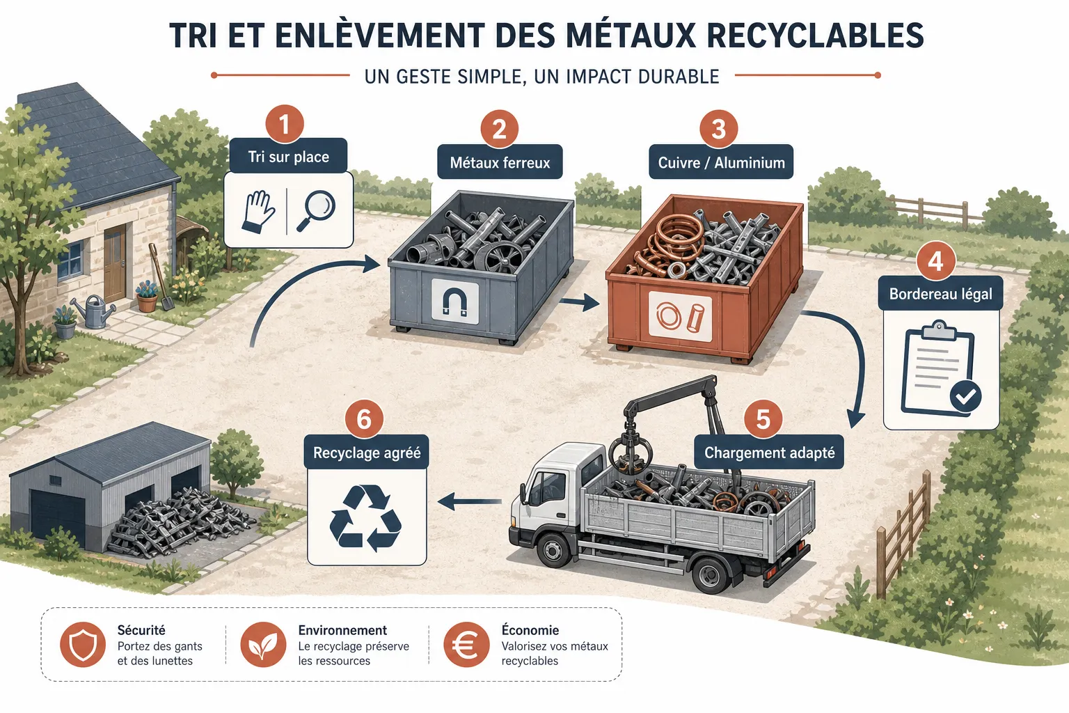 Vieux métaux au jardin : comment les faire enlever ?